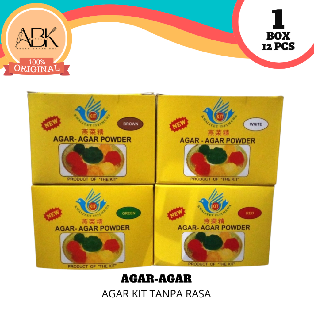 

AGAR KIT 1 BOX/12 PCS | AGAR AGAR POWDER WARNA | BUBUK AGER