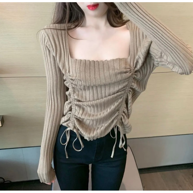 BLOUSE CROP - BLOUSE KOREA - RIGIDA BLOUSE