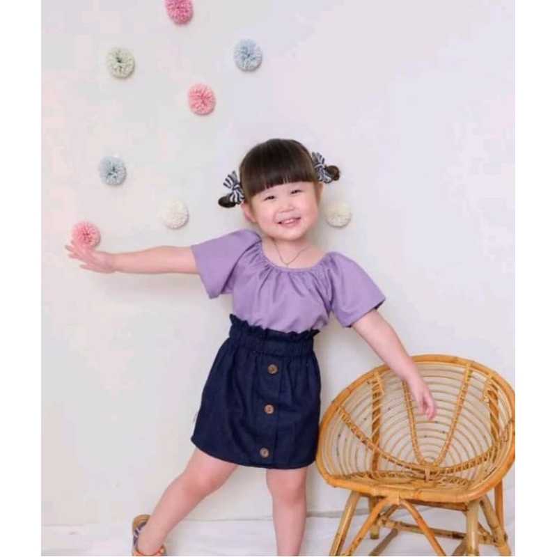 ROK ANAK LUNA SKIRT USIA 1-7 TAHUN