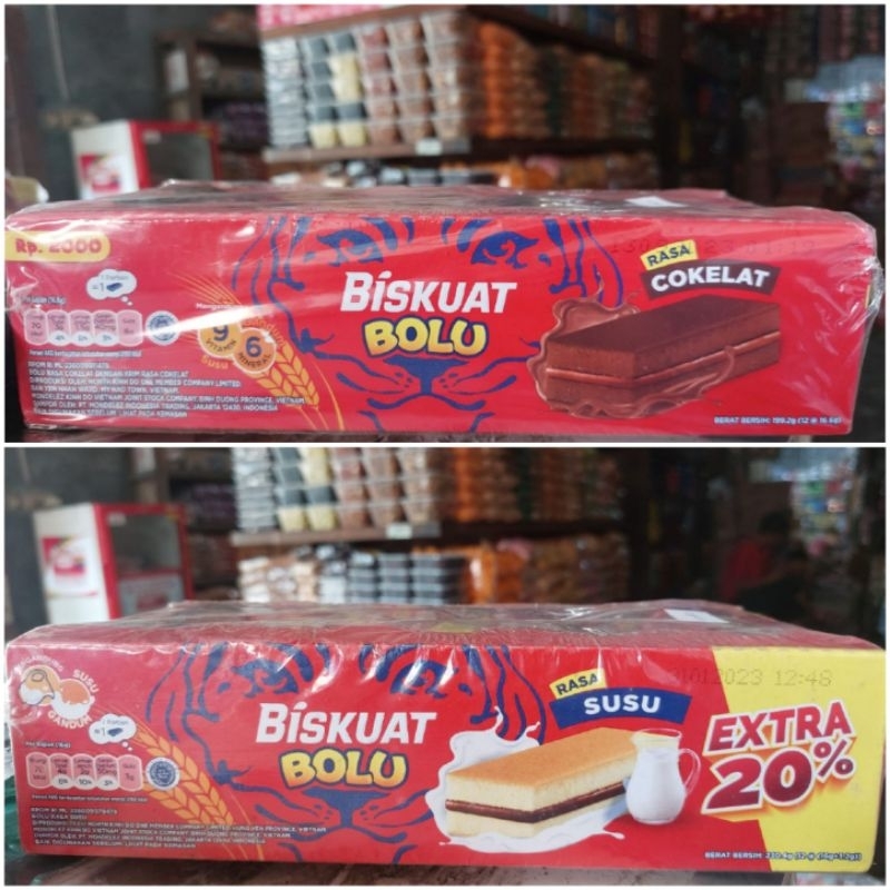 

Biskuat Bolu Rasa Susu Cokelat Box Isi 12 Pcs 19.25 Gr