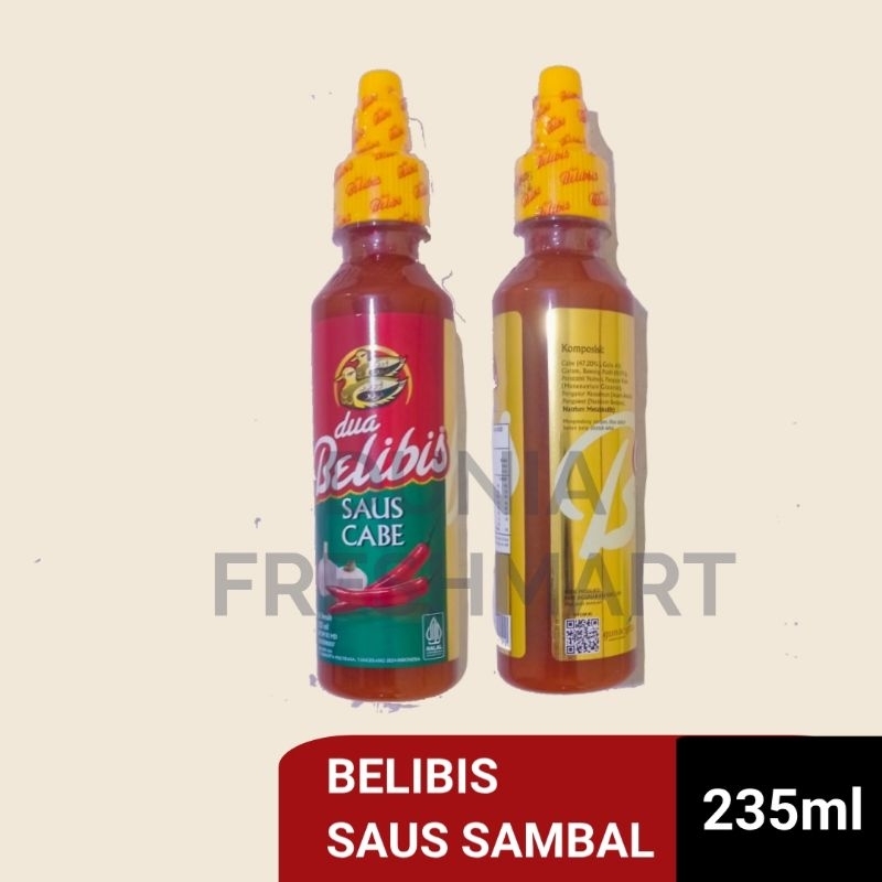 

DUA BELIBIS SAUS SAMBAL 235ml BOTOL PLASTIK SAUS CABE CHILI SAUCE
