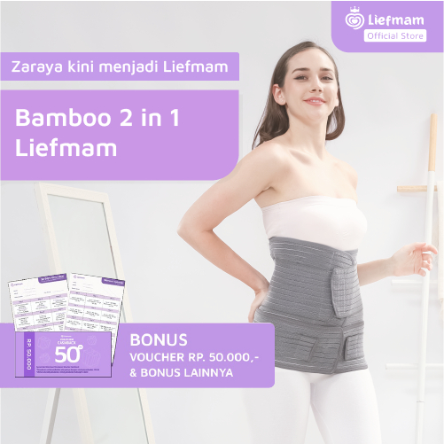 Liefmam Bamboo 2 in 1 - Korset Peramping Pasca Melahirkan Dengan Serat Bambu Alami