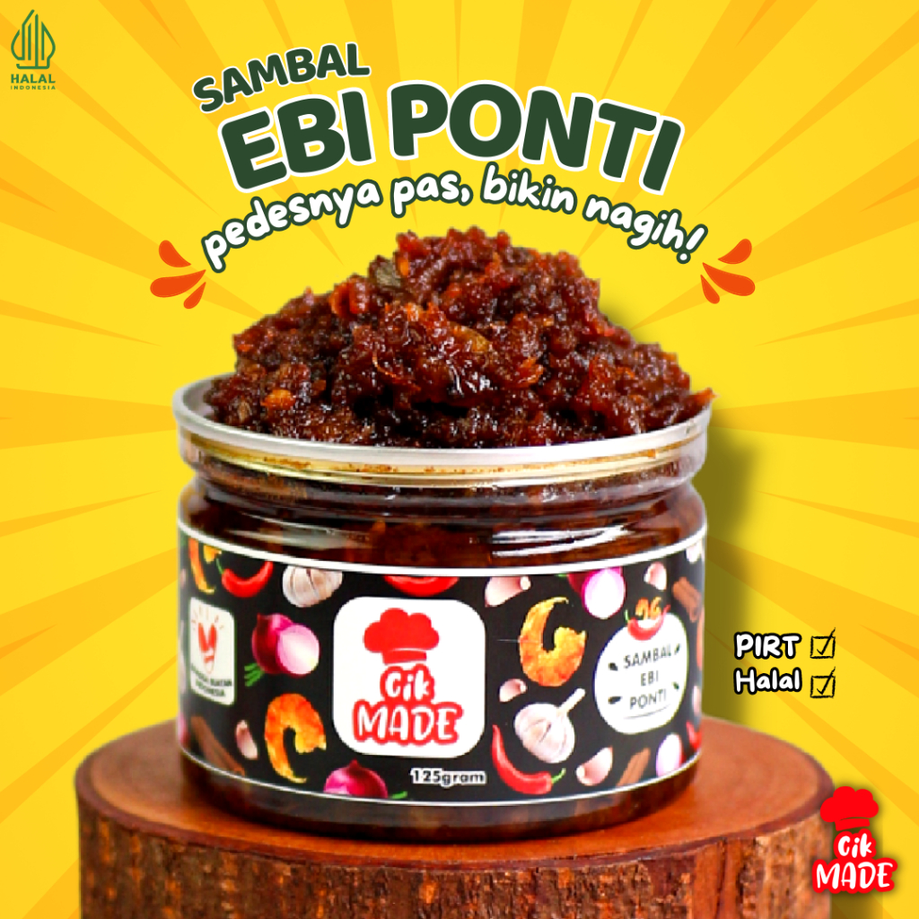 

Sambal Ebi Ponti " Cik Made " - 125 Gram