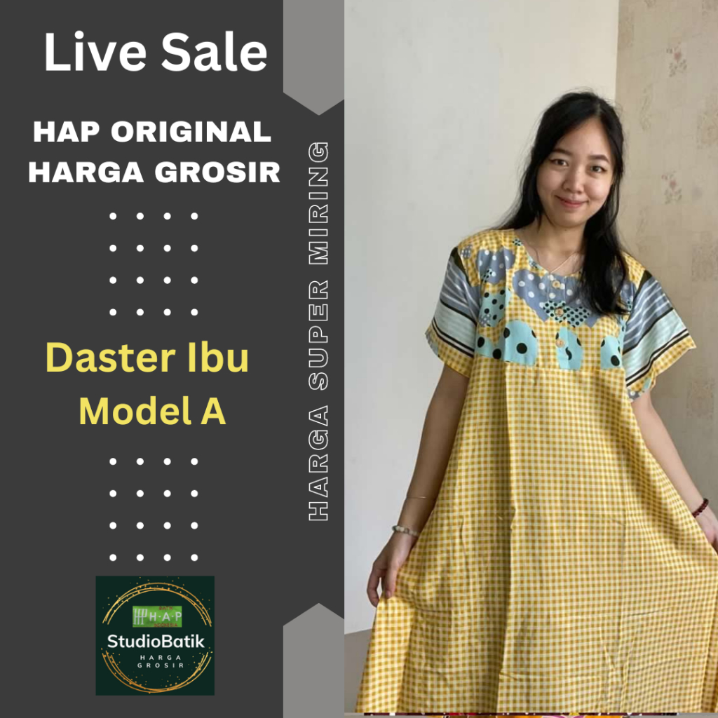 Daster Batik Ibu HAP Original Model A Harga Grosir Langsung Pabrik StudioBatik.HAP