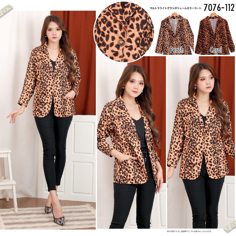 blazer macan blazer wanita viral kekinian blazer import blazer gaya korean blazer kerja kantor wanit