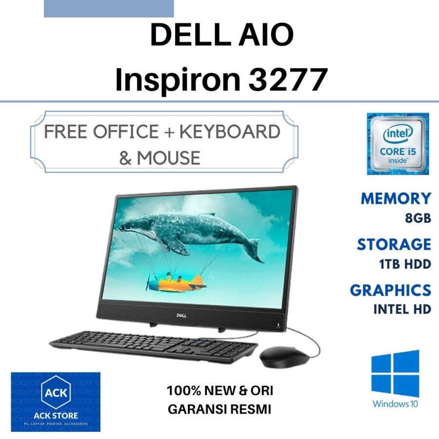 DELL AIO Inspiron 3277 I5-7200 UBT black