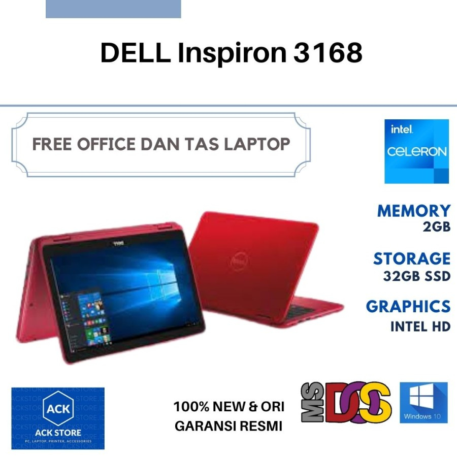 DELL Inspiron 3168 N3060 UBT red