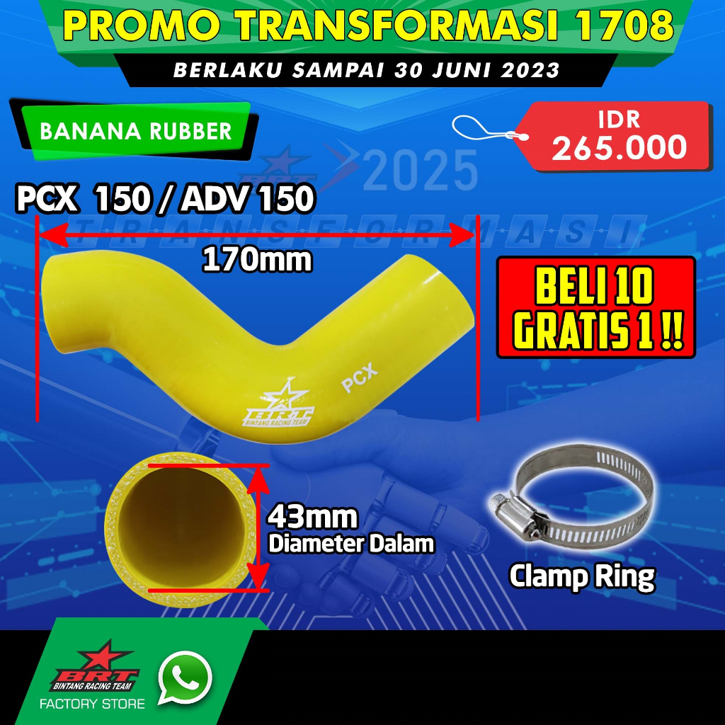 BANANA RUBBER BRT PCX 150/ADV 150 BINTANG RACING TEAM