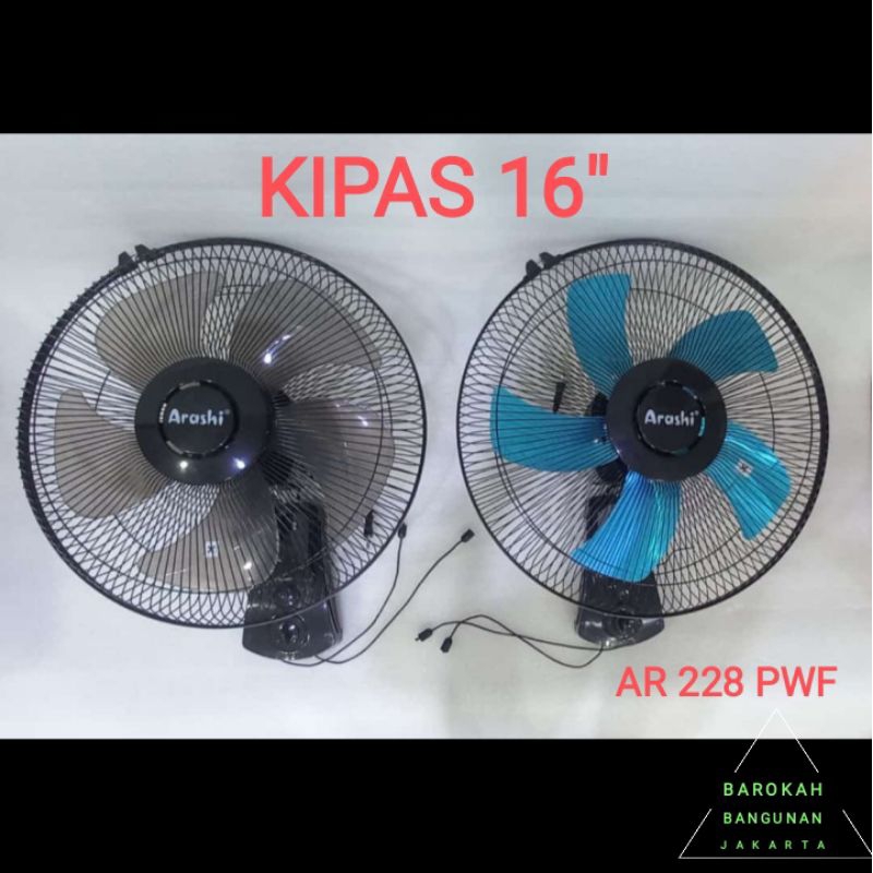 KIPAS ANGIN DINDING 16" ARASHI BESI PLASTIK