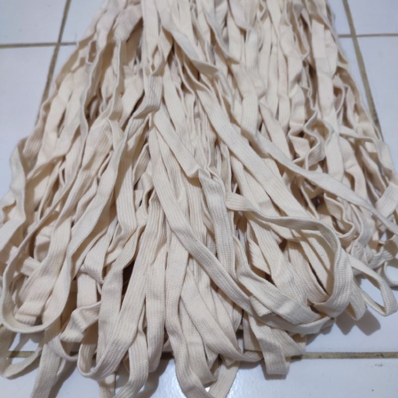 tali kur gepeng full katun / tali kur flat 2 layer. 10 mm