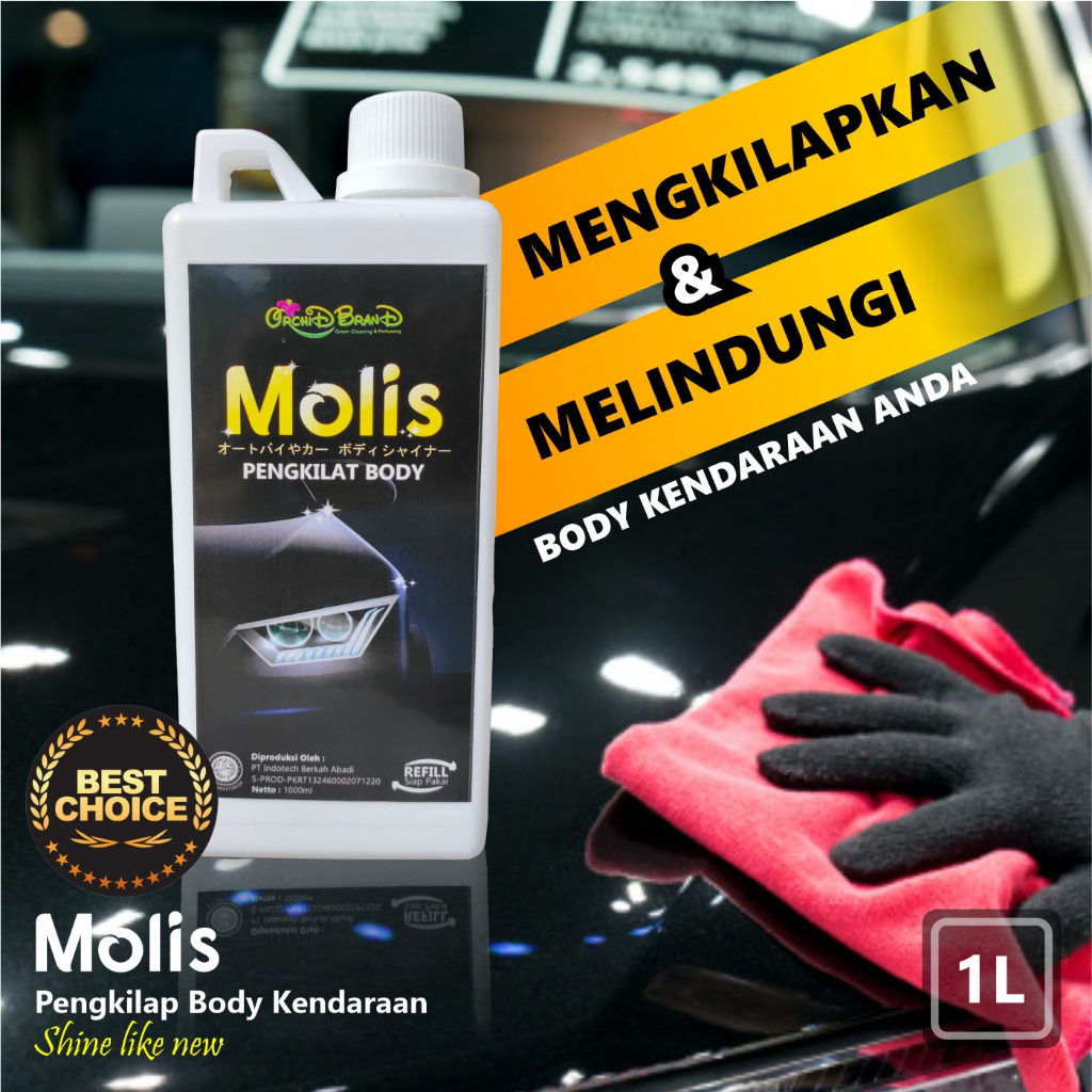 Molis Pengkilap Body Mobil Pengkilap Body Motor  Wax Motor Dan Mobil Kemasan  1 liter