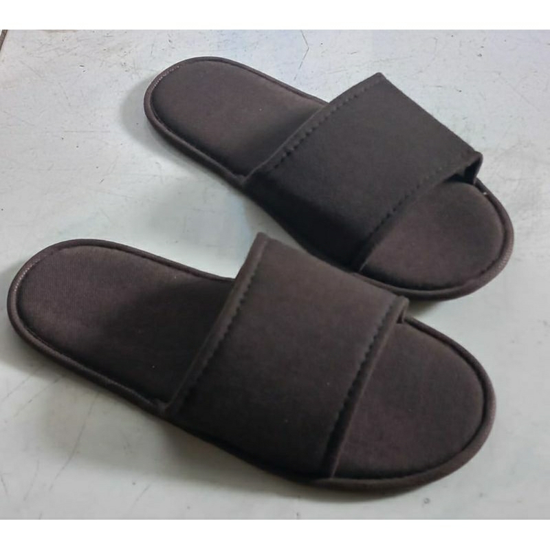 Slippers#Sandal hotel #Sandal lantai# busa 8ml coklat