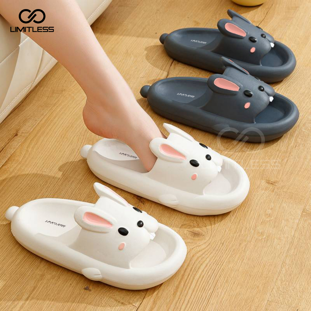 Sandal Slop Kelinci Wanita Premium Terbaru 2023 BUNNY Sendal Kelinci Dewasa Cewek Casual Sandal Rabbit Kelinci Indoor Outdoor