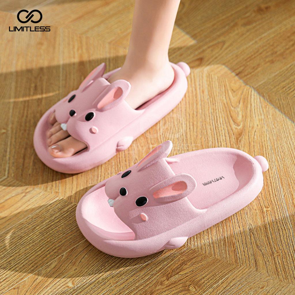 Sandal Slop Kelinci Wanita Premium Terbaru 2023 BUNNY Sendal Kelinci Dewasa Cewek Casual Sandal Rabbit Kelinci Indoor Outdoor