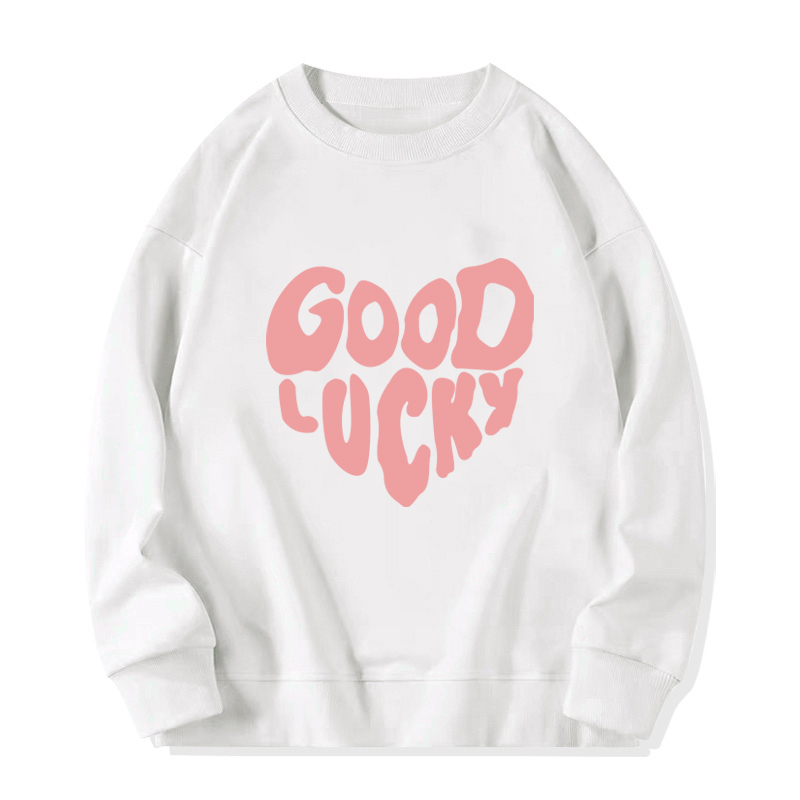 XiaoZhaiNv Korean Style Letter Heart Pattern Lengan Panjang Baju Sweater Wanita A0145