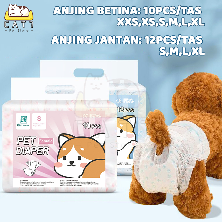 Popok Anjing Jantan Dog Male Diapers Anti Marking Sekali Pakai NOONA PETS PACK