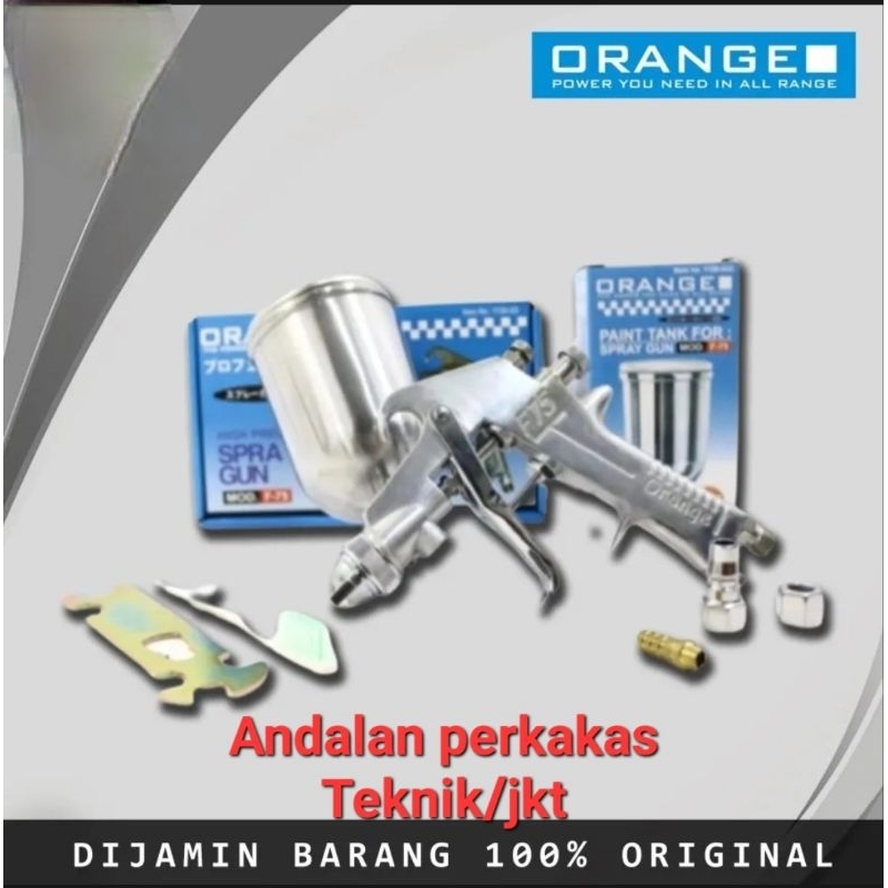 Spray Gun F75 Tabung Atas ORANGE