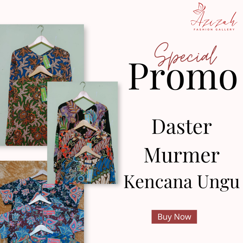 [READY SIAP KIRIM] PROMO DASTER dan Setelan Baby Doll Batik ORI By KENCANA UNGU Daster Murah