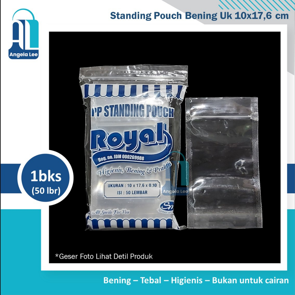 Standing Pouch 10x17 / Plastik Klip Ziplock Kemasan Berdiri Bening