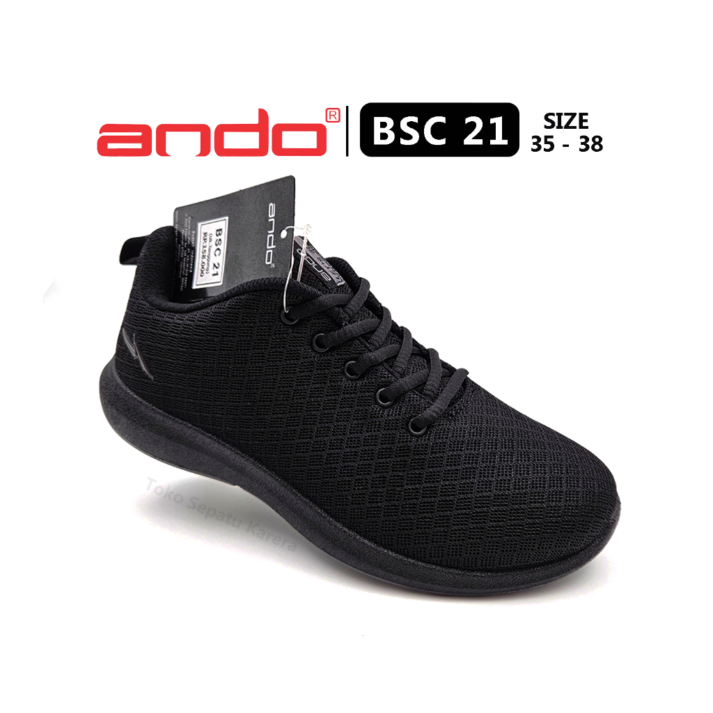 Sepatu Sekolah Anak SD SMP Remaja Perempuan/Laki Laki – ANDO – BSC 21 – Size 35-38 – Sneakers