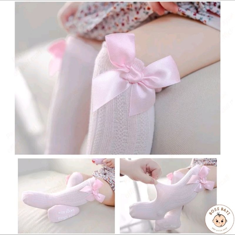 BOSS BAYI - Kaos Kaki Panjang Pita untuk Anak Perempuan