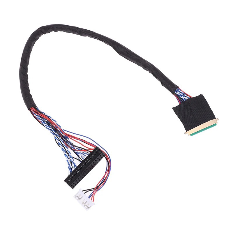 Kabel LVDS I-PEX 20453-040T-11 40Pin 2ch 6bit untuk Panel LCD LED 10.1-18.4 Inci