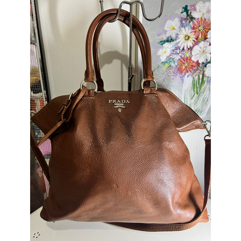 Preloved Prada Tote Bag Leather