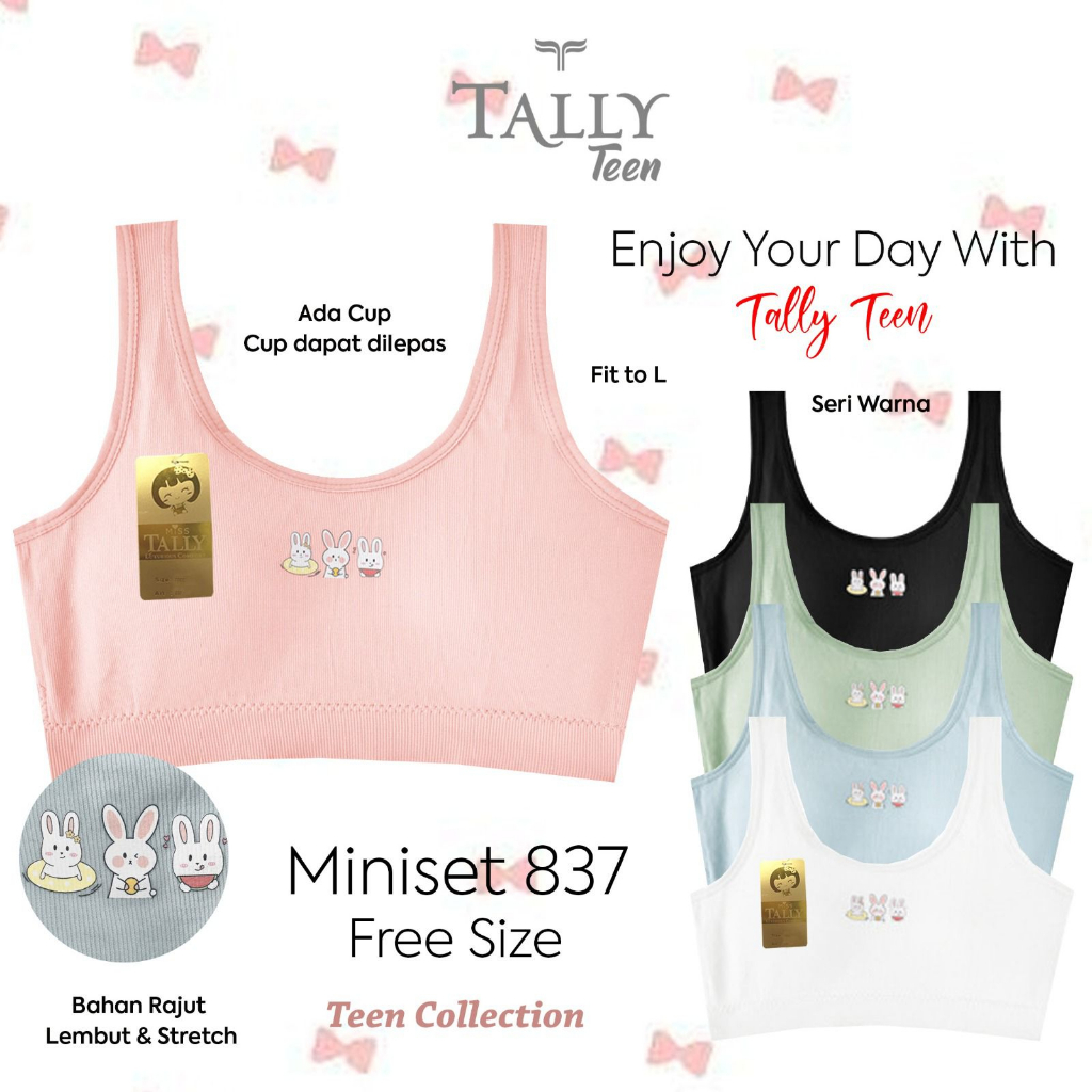 TALLY MINISET 837 I ADA BUSA CUP I FREE SIZE I BAHAN RAJUT HALUS