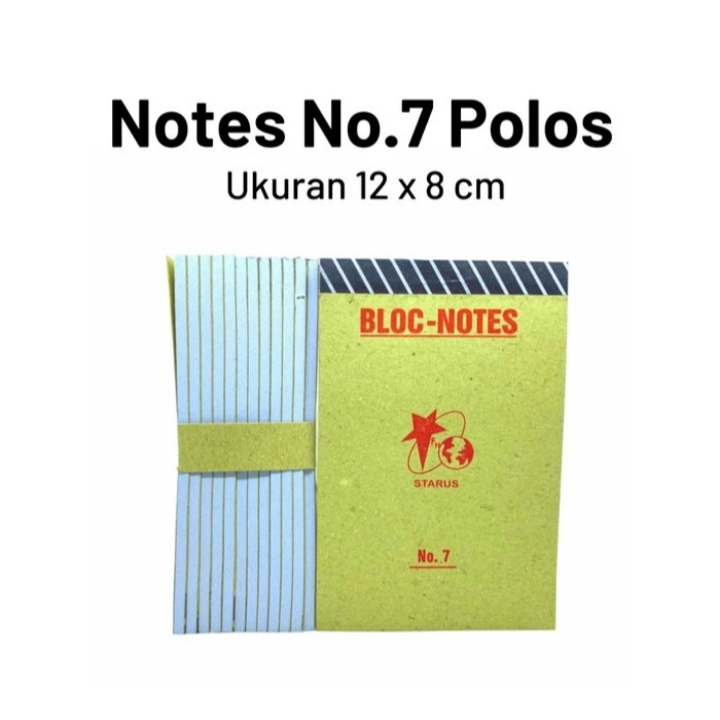 

NOTES CATATN NO 7 POLOS HARGA 1 PAK ISI 12 PCS