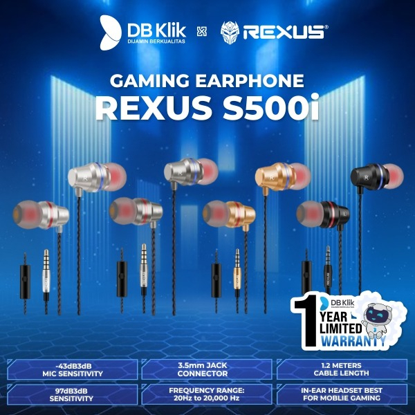 Earphone Rexus S500i Handsfree - Rexus S500i In Ear Headset