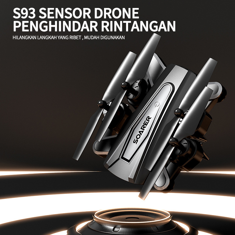 Drone E99 K3 PRO Mini Drone 4 K HD Dual kamera WIFI FPV Penghindaran Rintangan Lipat Profesional RC Drone Quadcopter