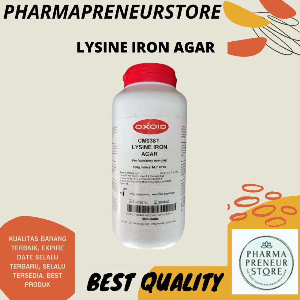 LYSINE IRON AGAR 500 GRAM OXOID BEST QUALITY