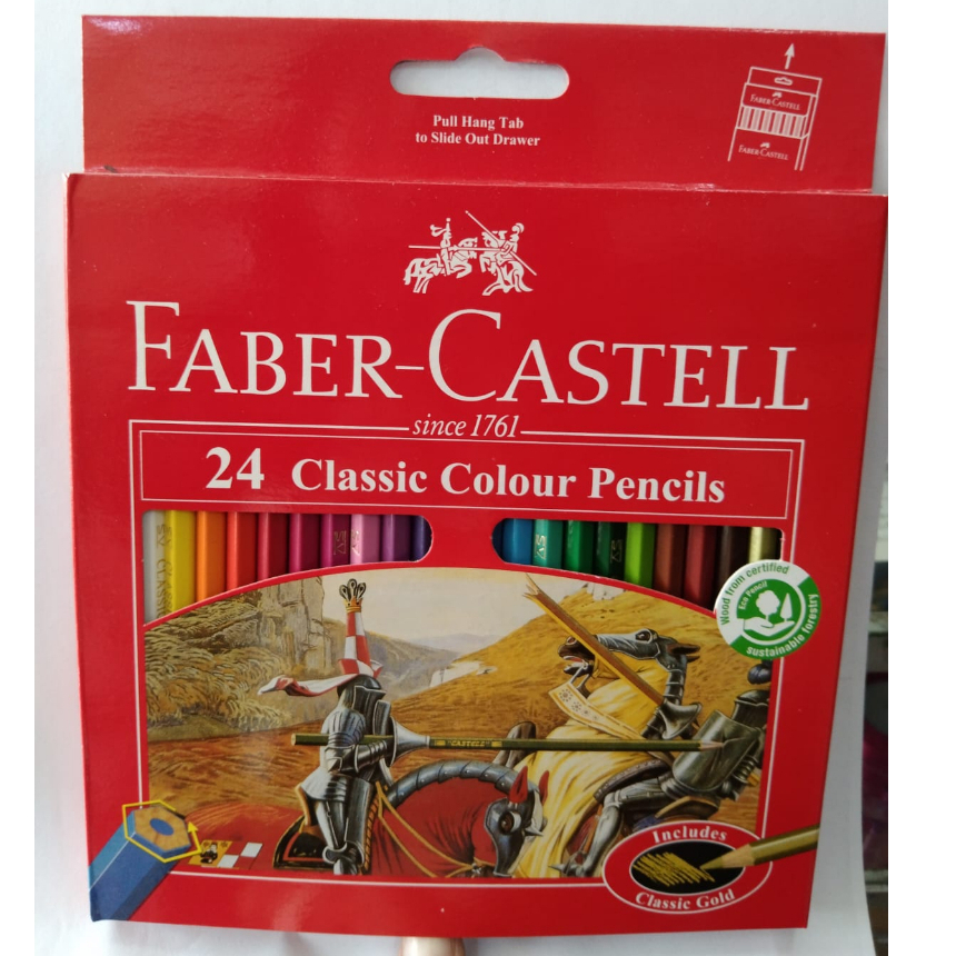 

Pensil Warna Faber Castell Classic gold 24 Long