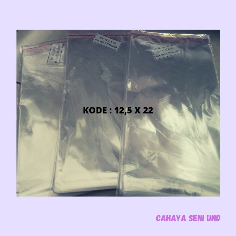 

Plastik / OPP Ukuran 12,5 x 22