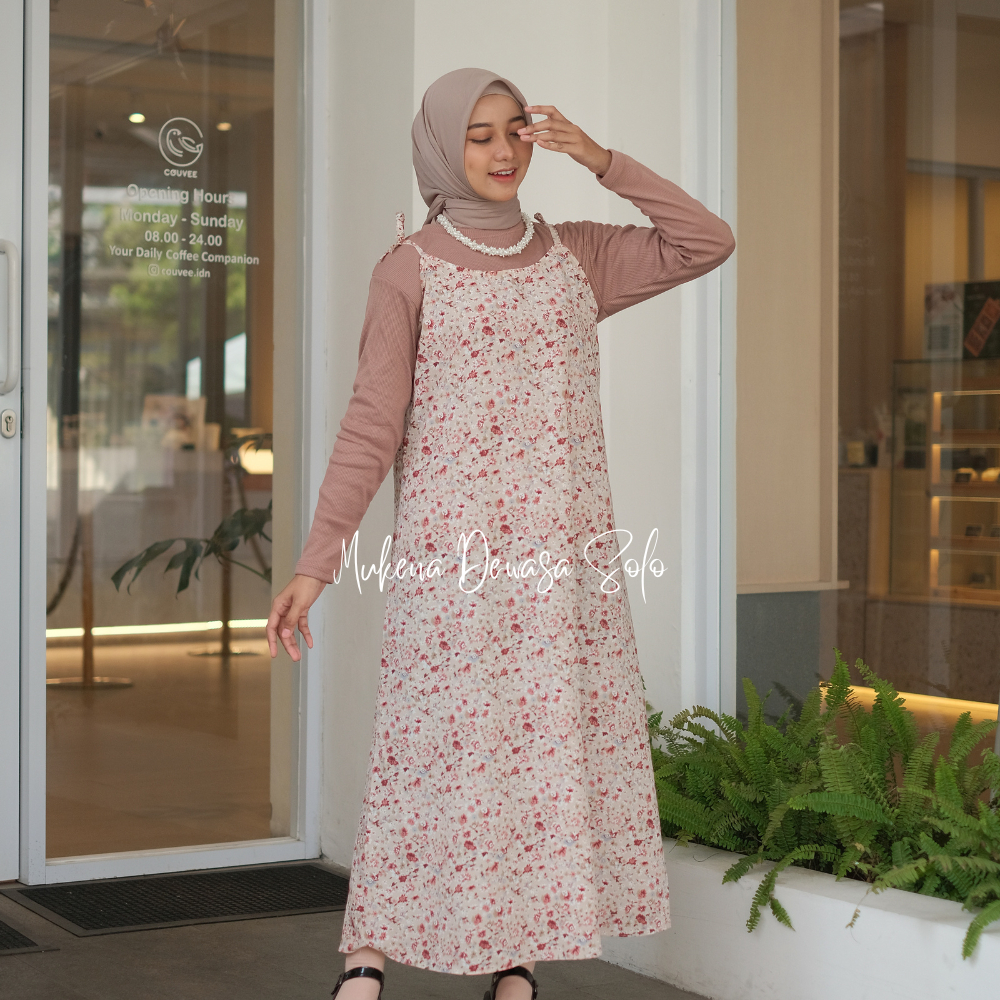 OVERAL DRESS MOTIF / OVERALL DRESS MOTIF FLORAL OVERSIZE KOREAN STYLE / MOLA OVERALL DRESS