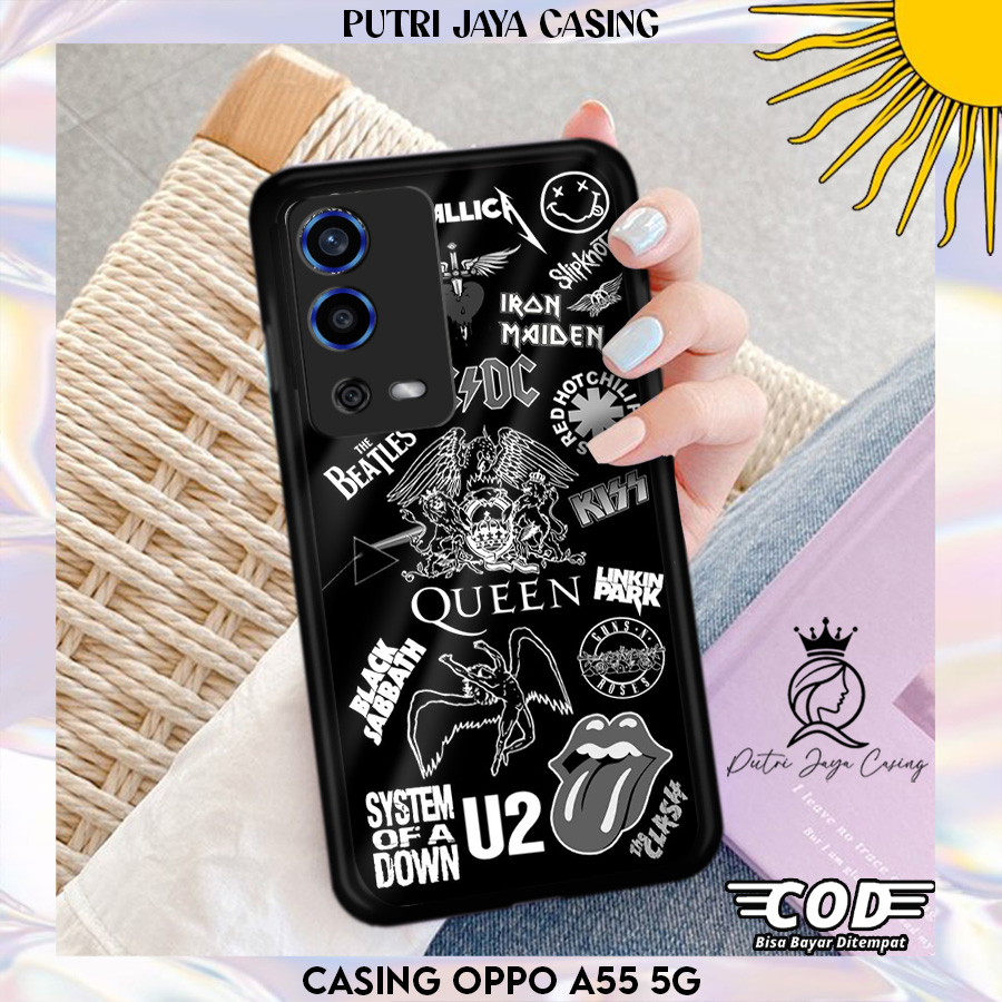 Case Hp Oppo A55 5G casing Oppo A55 5G Motif AESTHEBAND03 Casing Terbaru Case Karakter Lucu Casing L