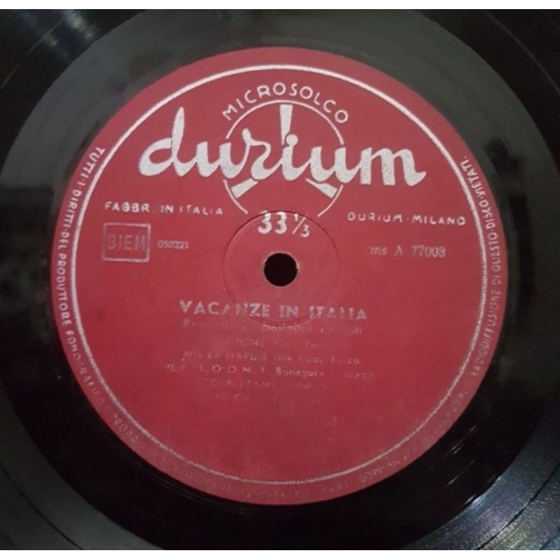 Vinyl Piringan Hitam 12 inch Vacanze In Italia