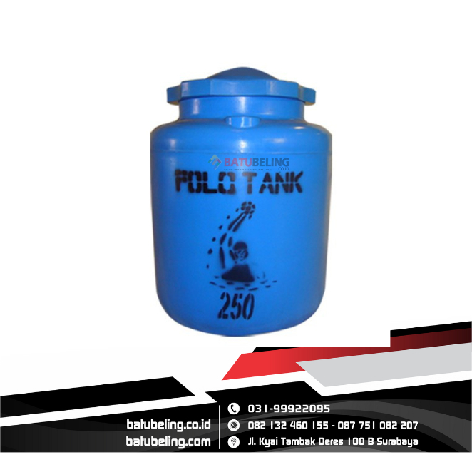 Tandon Air 250 Liter Polo Plastik Tangki Penampungan Tandon TB250