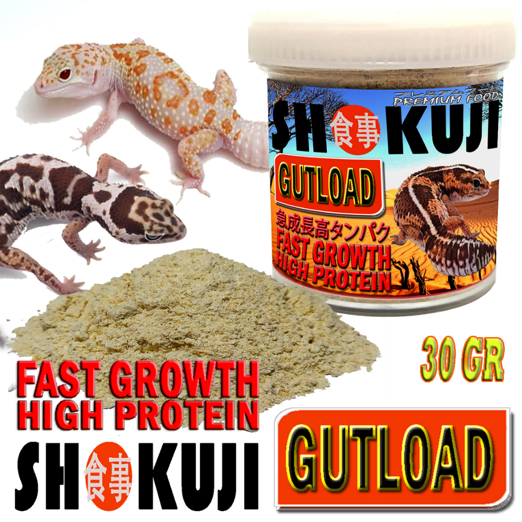 30GR SHOKUJI GUTLOAD SUPLEMEN OBAT PENGGEMUK GECKO KADAL TOKEK REPTILE PAKAN JANGKRIK ULAT HONGKONG 