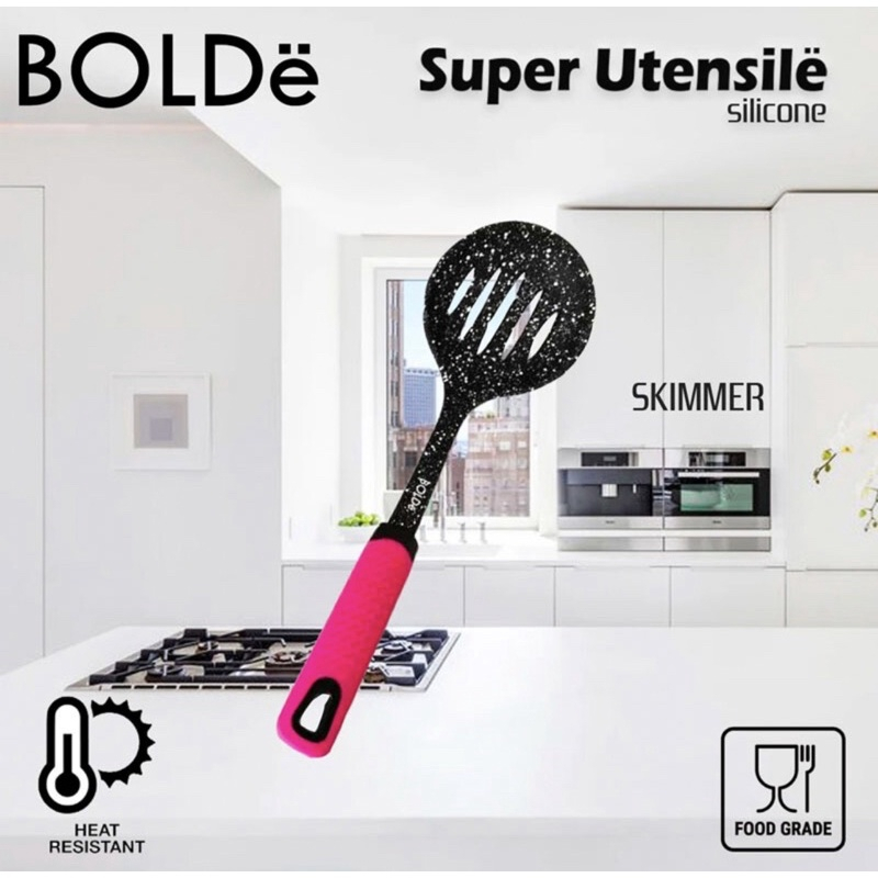 BOLDe Super Utensile Silikon Skimmer Turne Sloted Turner Blackpink BOLDE  Spatula  Sutil