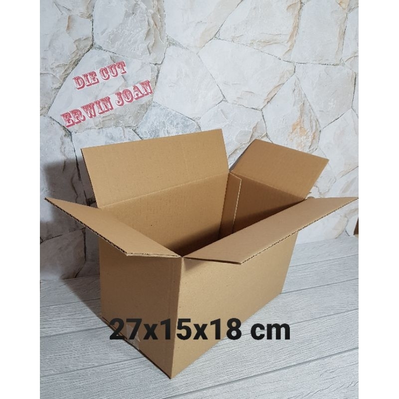 

Kardus / Box / 27x15x18 cm / Karton packing polos baru ST