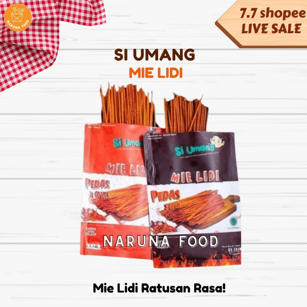 DISKON Mie Lidi Si Umang Jajanan Khas 90an Makanan Ringan Cemilan Pedas Gurih