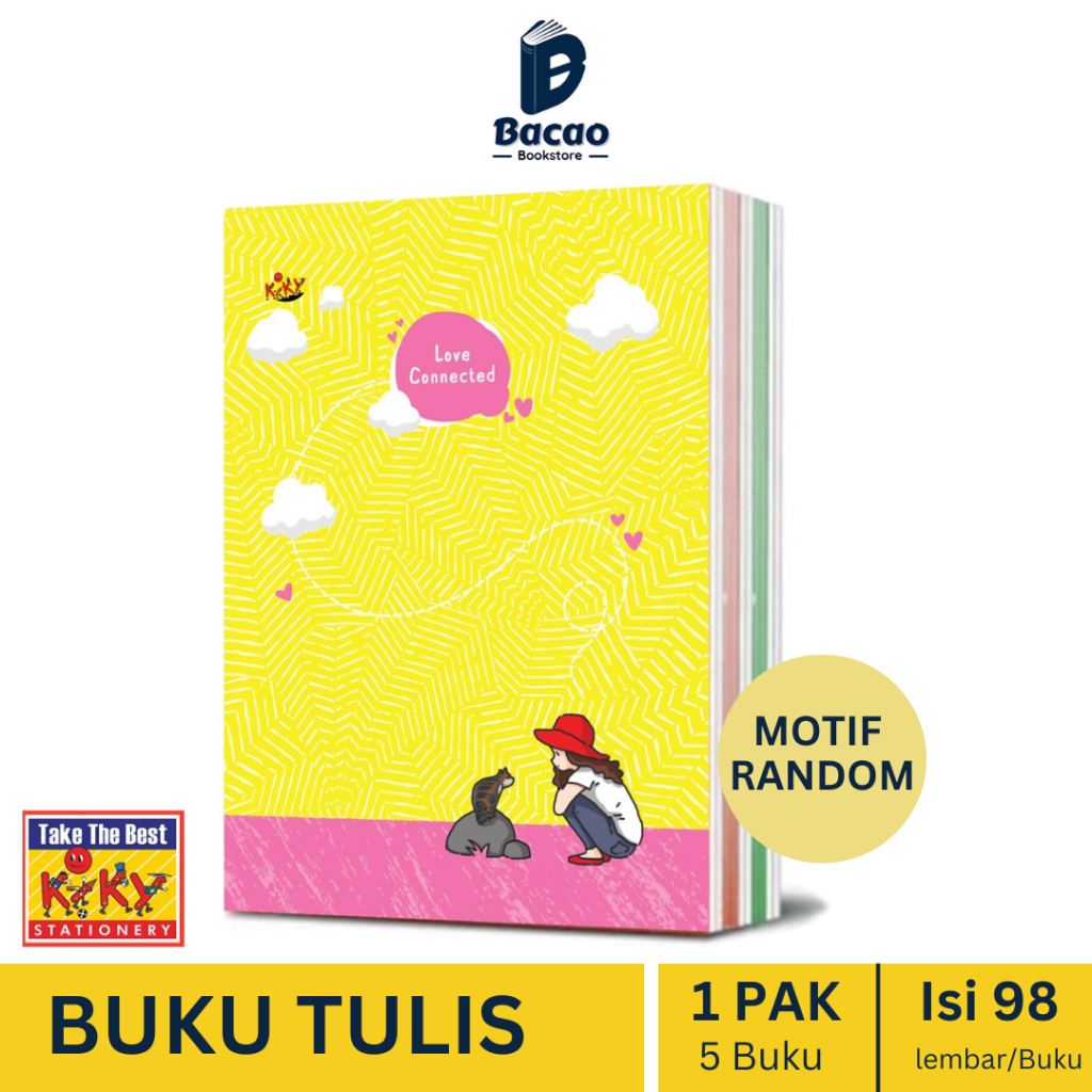 Buku Tulis 98 Lembar 5 Buku / Motif Random by KIKY