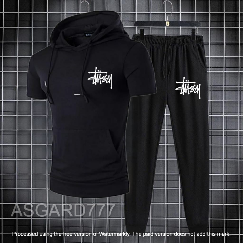 Hoodie Pria Lengan Pendek Jogger Asgard777 Setelan Hptp Jogger Tuss Setelan Pria