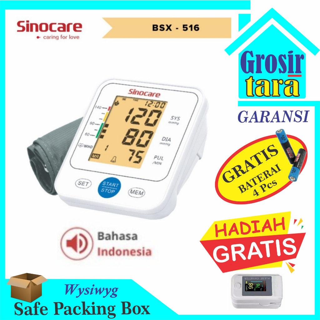 TensiMeter Digital Lengan Portable Sinocare Bsx Alat Ukur Tekanan Darah