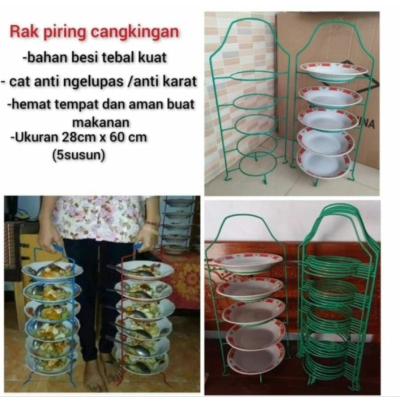 Rak Piring Susun Hajatan / Rak Tentengan Piring 5 Susun
