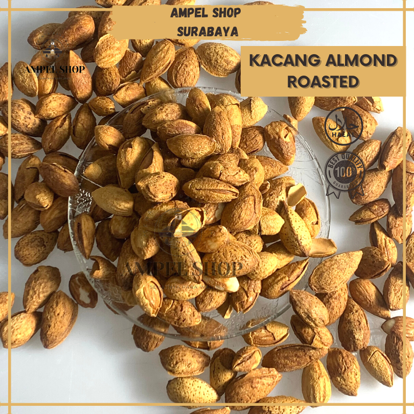 

Kacang Almond Kulit Roasted Milk flavor - Kacang Arab Almond Panggang High Quality 1000Gr