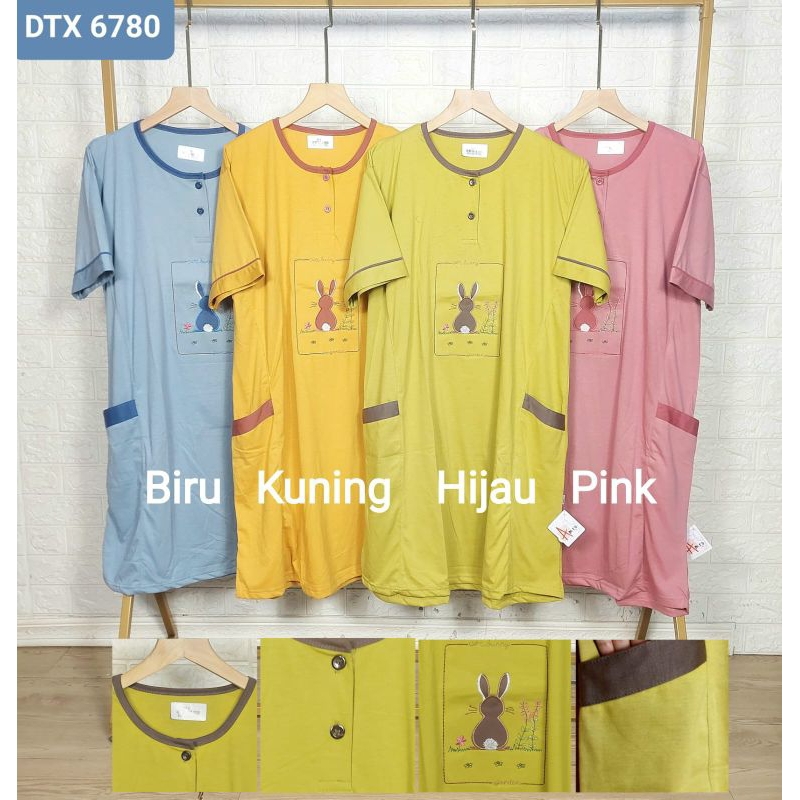 Baju Tidur AMRO Daster Tangan JUMBO/ XXL  Label Putih 6780