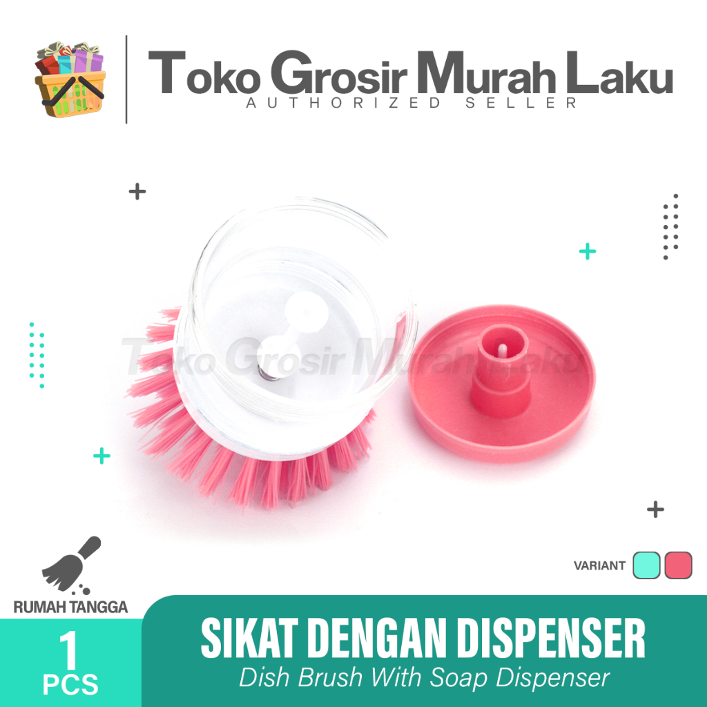 ALAT SIKAT PANCI DISPENSER TEMPAT SABUN CAIR DAPUR CUCI PIRING SPONS