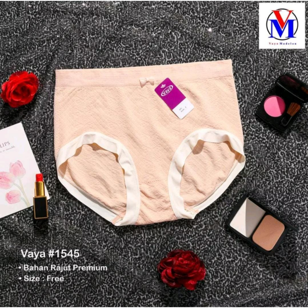 LUSINAN!! Vaya Celana Dalam Wanita Rajut Premium - CD Dalaman Cewek Super Lembut / BIG SIZE Art 1545